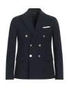 Grey Daniele Alessandrini Man Blazer Midnight Blue Size 42 Polyester, Viscose, Elastane In Blue