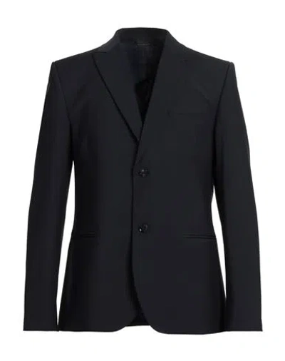 Grey Daniele Alessandrini Man Blazer Midnight Blue Size 44 Wool, Polyester, Elastane In Black