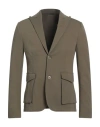 Grey Daniele Alessandrini Man Blazer Military Green Size 38 Cotton, Polyamide, Elastane
