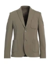 Grey Daniele Alessandrini Man Blazer Military Green Size 40 Cotton, Polyamide, Elastane