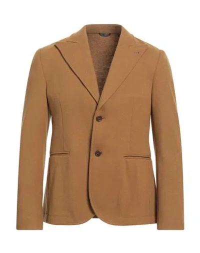 Grey Daniele Alessandrini Man Blazer Mustard Size 38 Polyester, Acrylic, Viscose In Yellow
