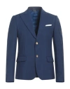 Grey Daniele Alessandrini Man Blazer Navy Size 38 Polyester, Viscose, Elastane In Navy Blue