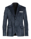 Grey Daniele Alessandrini Man Blazer Navy Size 42 Polyester, Polyamide, Elastane In Navy Blue