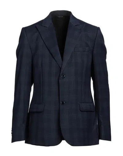 Grey Daniele Alessandrini Man Blazer Navy Blue Size 44 Polyester, Elastane