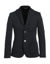 Grey Daniele Alessandrini Man Blazer Navy Size 36 Polyester, Elastane