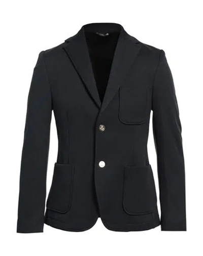 Grey Daniele Alessandrini Man Blazer Navy Size 36 Polyester, Elastane