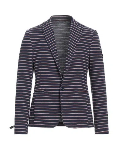Grey Daniele Alessandrini Man Blazer Navy Size 38 Polyester, Cotton In Blue