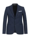 Grey Daniele Alessandrini Man Blazer Navy Size 38 Polyester, Viscose, Elastane In Navy