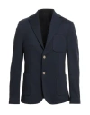 Grey Daniele Alessandrini Man Blazer Navy Size 44 Polyester, Viscose, Elastane In Blue