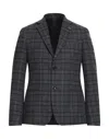 Grey Daniele Alessandrini Suit Jackets In Navy Blue