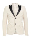 Grey Daniele Alessandrini Man Blazer Off White Size 40 Polyester, Viscose, Elastane