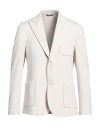 GREY DANIELE ALESSANDRINI GREY DANIELE ALESSANDRINI MAN BLAZER OFF WHITE SIZE 42 POLYESTER, VISCOSE, ELASTANE