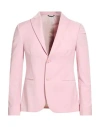 Grey Daniele Alessandrini Man Blazer Pink Size 36 Polyester, Viscose, Elastane