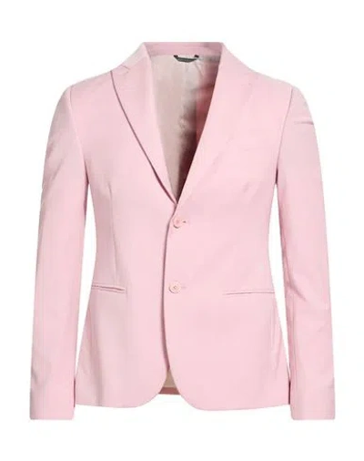 Grey Daniele Alessandrini Man Blazer Pink Size 36 Polyester, Viscose, Elastane