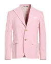 Grey Daniele Alessandrini Man Blazer Pink Size 38 Polyester, Viscose, Elastane In Pink