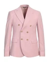 Grey Daniele Alessandrini Man Blazer Pink Size 38 Polyester, Viscose, Elastane