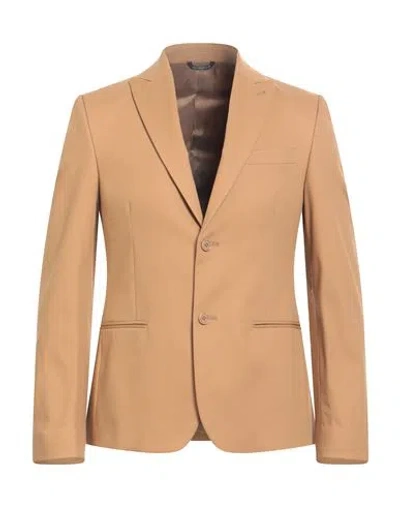 Grey Daniele Alessandrini Man Blazer Sand Size 38 Cotton, Elastane In Beige