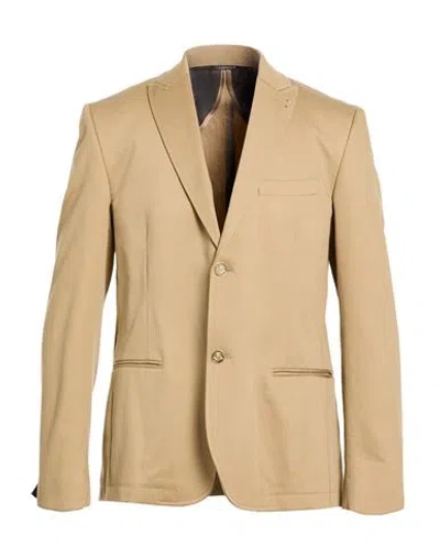 Grey Daniele Alessandrini Man Blazer Sand Size 42 Cotton, Elastane In Brown