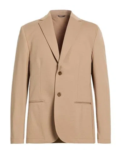 Grey Daniele Alessandrini Man Blazer Sand Size 44 Cotton, Polyamide, Elastane In Multi