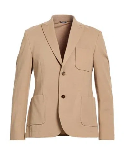 Grey Daniele Alessandrini Man Blazer Sand Size 44 Cotton, Polyamide, Elastane In Brown