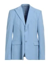 Grey Daniele Alessandrini Man Blazer Sky Blue Size 44 Polyester, Viscose, Elastane