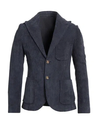 Grey Daniele Alessandrini Man Blazer Slate Blue Size 36 Polyester, Polyamide, Elastane