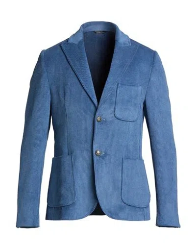 Grey Daniele Alessandrini Man Blazer Slate Blue Size 40 Polyester, Polyamide, Elastane