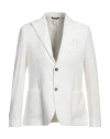 Grey Daniele Alessandrini Man Blazer White Size 36 Viscose, Polyester