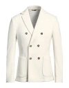 Grey Daniele Alessandrini Man Blazer White Size 42 Polyester, Acrylic, Viscose