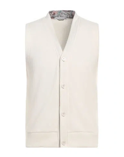 Grey Daniele Alessandrini Man Cardigan Cream Size M Polyester, Acrylic, Viscose In White