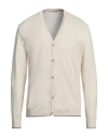 Grey Daniele Alessandrini Man Cardigan Ivory Size 42 Cotton In White