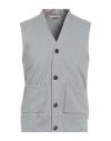 Grey Daniele Alessandrini Man Cardigan Light Grey Size M Polyester, Viscose, Elastane In Grey