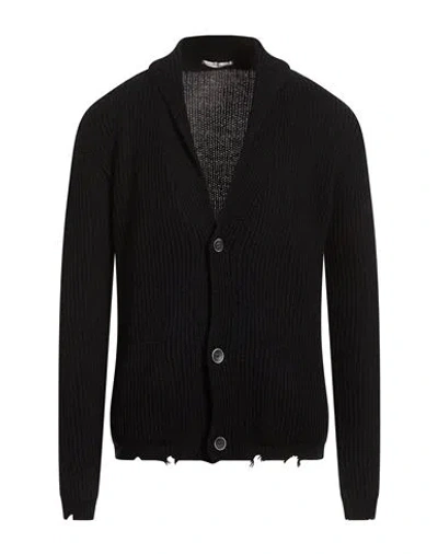 Grey Daniele Alessandrini Man Cardigan Midnight Blue Size 40 Wool, Acrylic