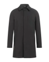 Grey Daniele Alessandrini Man Coat Black Size 36 Polyester, Elastane In Black