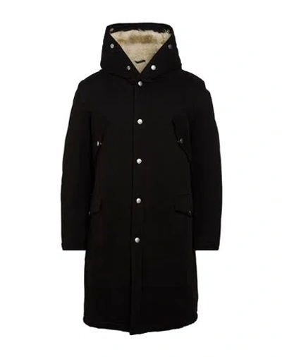 Grey Daniele Alessandrini Man Coat Black Size 42 Cotton, Elastane, Polyester, Acetate, Viscose In Multi