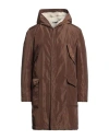 Grey Daniele Alessandrini Man Coat Brown Size 38 Polyester