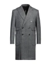 Grey Daniele Alessandrini Man Coat Grey Size 38 Polyester In Grey