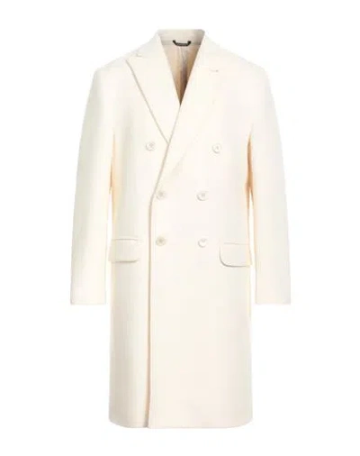 Grey Daniele Alessandrini Man Coat Ivory Size 42 Polyester, Viscose In White