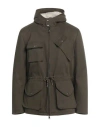 Grey Daniele Alessandrini Man Overcoat & Trench Coat Military Green Size 40 Cotton, Elastane In Brown