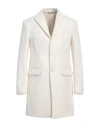 Grey Daniele Alessandrini Man Coat Off White Size 38 Polyester