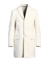Grey Daniele Alessandrini Man Coat Off White Size 40 Polyester In Off White