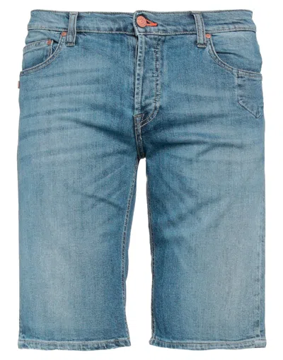 Grey Daniele Alessandrini Denim Shorts In Blue