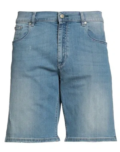 Grey Daniele Alessandrini Man Denim Shorts Blue Size 32 Cotton, Elastane