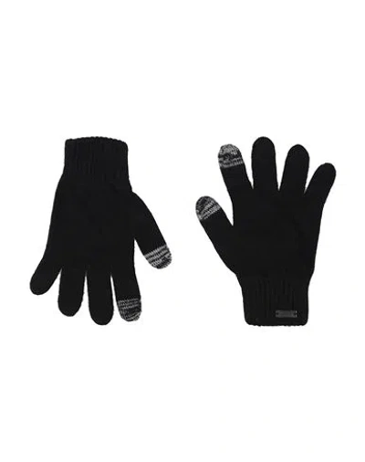 Grey Daniele Alessandrini Man Gloves Black Size Onesize Wool, Polyamide, Viscose, Cashmere
