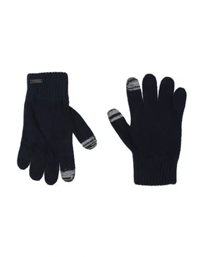 Grey Daniele Alessandrini Man Gloves Navy Size Onesize Wool, Polyamide, Viscose, Cashmere