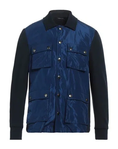 Grey Daniele Alessandrini Man Jacket Blue Size 42 Polyester