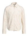 Grey Daniele Alessandrini Man Jacket Cream Size 38 Cotton, Elastane In White