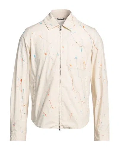 Grey Daniele Alessandrini Man Jacket Cream Size 38 Cotton, Elastane In White