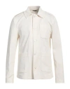 Grey Daniele Alessandrini Man Jacket Ivory Size 42 Cotton, Polyamide, Elastane In White