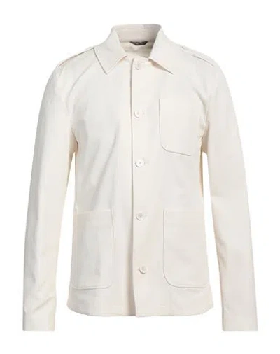 Grey Daniele Alessandrini Man Jacket Ivory Size 42 Cotton, Polyamide, Elastane In White